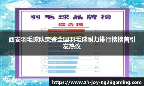 西安羽毛球队荣登全国羽毛球耐力排行榜榜首引发热议